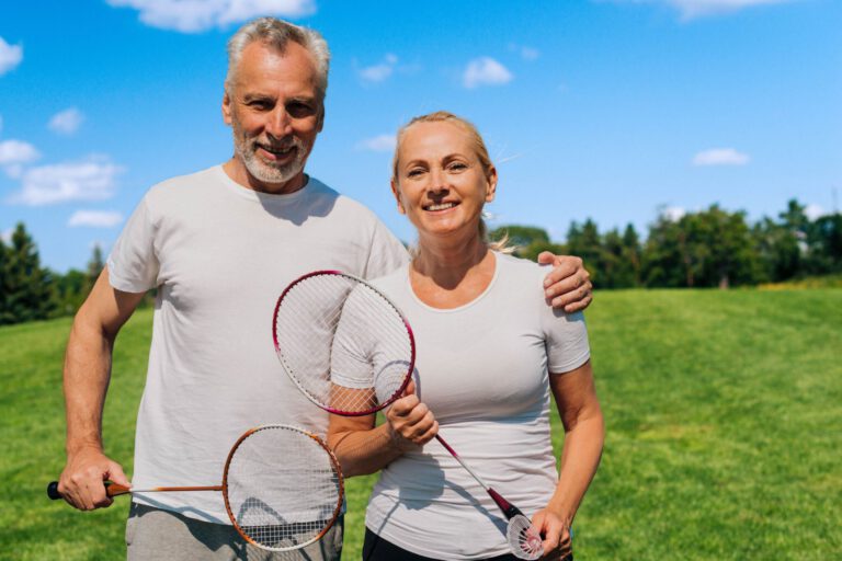 Badminton Knochen und Muskelkraft